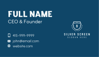 White Shield Crown Lettermark Business Card Design