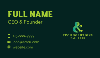 Green Ampersand Calligraphy Business Card Image Preview