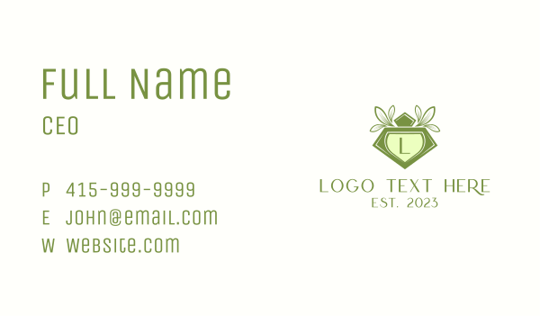 Green Perfume Letter  Business Card Design Image Preview