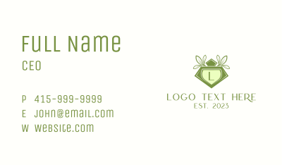 Green Perfume Letter  Business Card Image Preview