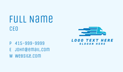 Fast Trucking Company Business Card