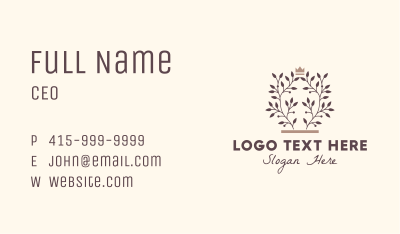 Nature Plant Crown Business Card Image Preview