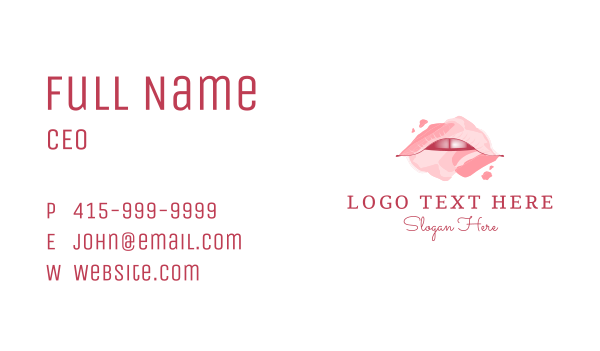 Erotic Paint Lips Business Card Design Image Preview