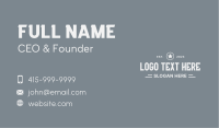 Classic Style Business Wordmark Business Card Image Preview