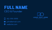 Blue Gaming Letter R & O Business Card Design
