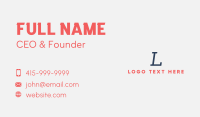 Startup Line Lettermark Business Card Design