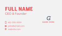 Startup Line Lettermark Business Card Image Preview