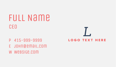 Startup Line Lettermark Business Card Image Preview