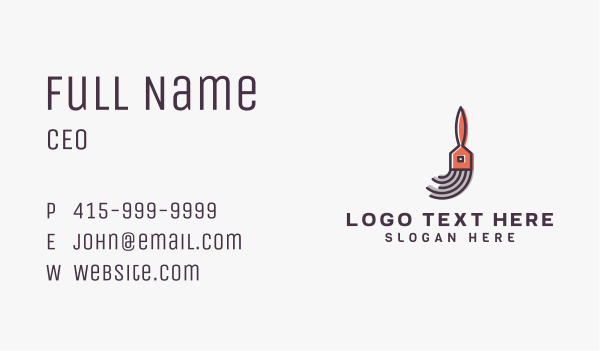 Home Paintbrush Repair Business Card Design Image Preview