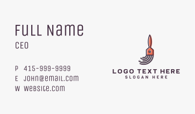 Home Paintbrush Repair Business Card Image Preview