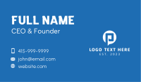 White Messaging Letter P Business Card Image Preview