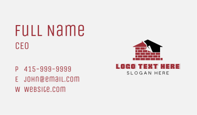 Brick Plastering Trowel Business Card Image Preview