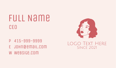 Curly Hair Salon Business Card Image Preview