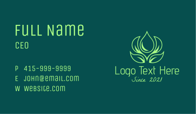 Green Natural Oil Business Card Image Preview