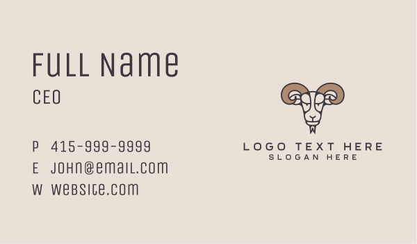 Goat Dairy Farm Business Card Design Image Preview