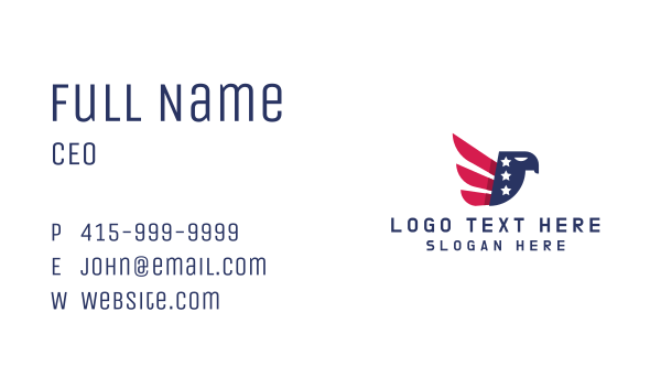 Star Eagle Red Wings Business Card Design Image Preview