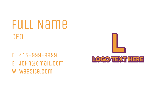 Playful Business Lettermark Business Card Design Image Preview