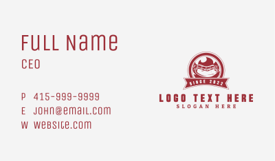 Flame Hot Dog Sandwich Business Card Image Preview