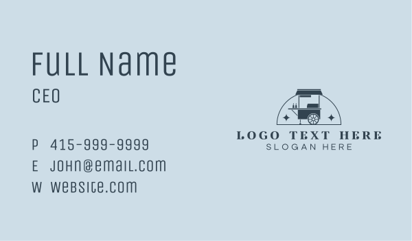 Food Cart Market Business Card Design Image Preview