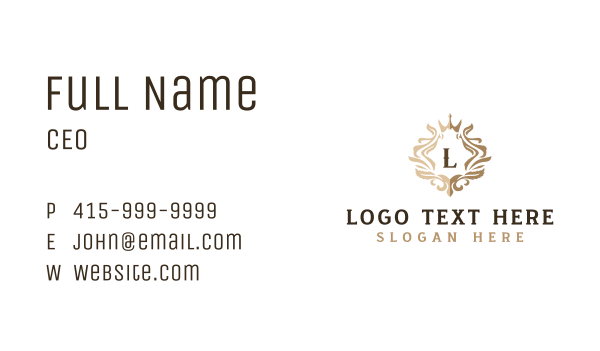 High End Decorative Crown Business Card Design Image Preview