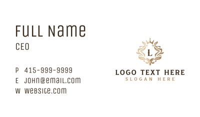 High End Decorative Crown Business Card Image Preview