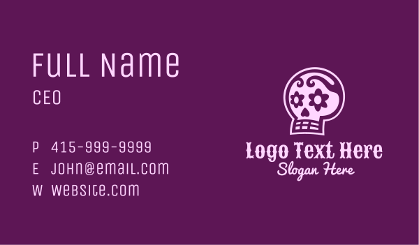 Mexican Calavera Skull Business Card Design Image Preview