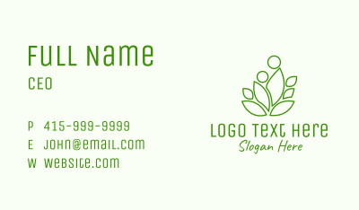 Botanical Leaf Garden Business Card
