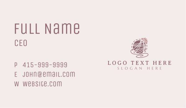 Craft Yarn Knitting Business Card Design Image Preview