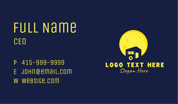 Tiny House Moon Business Card Design Image Preview