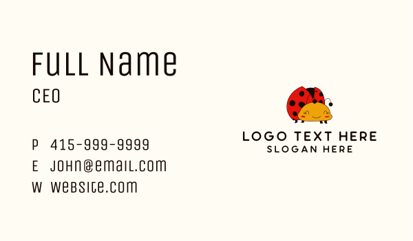 Cute Ladybug Mascot Business Card Design Image Preview