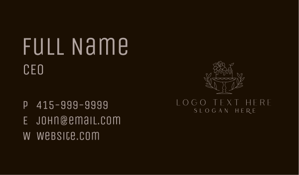 Sweet Cake Bakery Business Card Design Image Preview