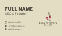 Minimalist Grape Wine Business Card Image Preview