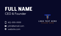 Creative Tech Thermometer Letter T Business Card Image Preview