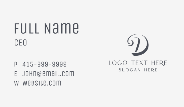 Chic Elegant Fashion  Business Card Design Image Preview