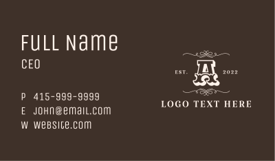 Western Countryside Letter  Business Card Image Preview