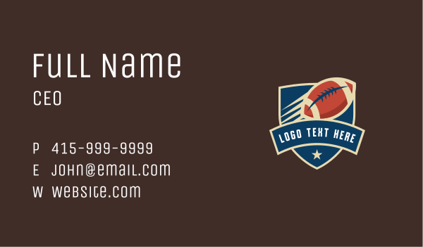 American Football Team Sport Business Card Design Image Preview
