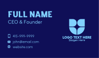 Blue Window Tech Shield Business Card Image Preview