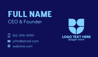 Blue Window Tech Shield Business Card Design