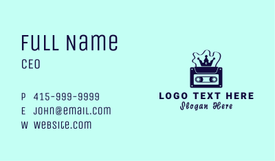 Crown Cassette Tape  Business Card Image Preview
