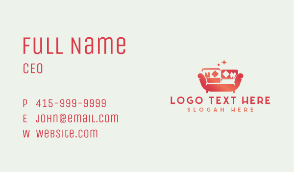 Sofa Couch Furniture Business Card Design Image Preview