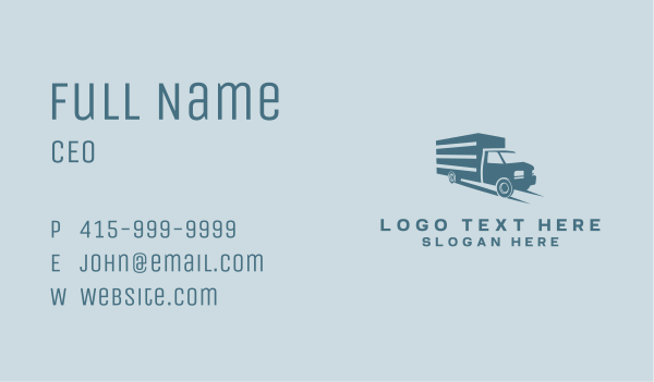 Cargo Delivery Truck Business Card Design Image Preview