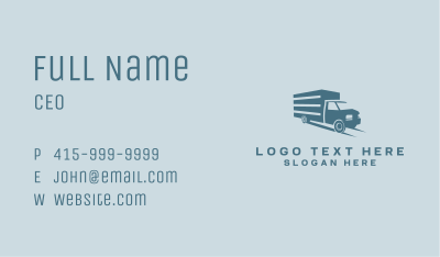 Cargo Delivery Truck Business Card Image Preview