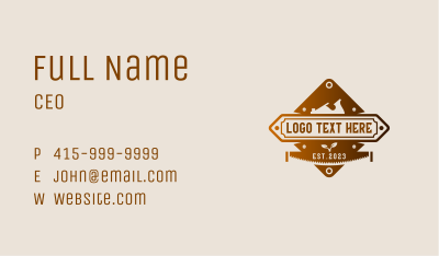 Gradient Carpenter Tools Business Card Image Preview