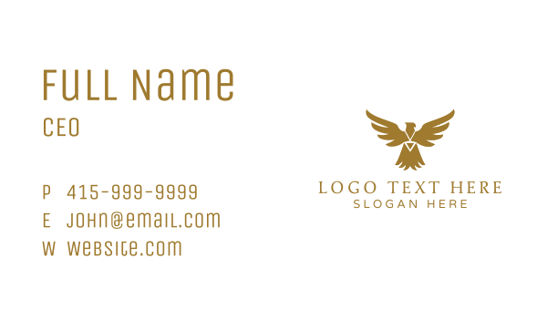 Brown Eagle Arrow Business Card Design Image Preview