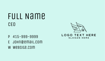 Simple House Wings Business Card Image Preview