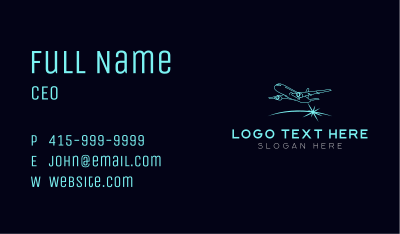 Airplane Aviation Airport Business Card Image Preview