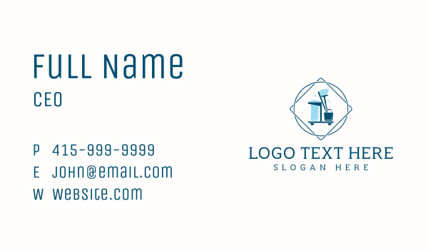 Janitor Cleaning Agency Business Card Design Image Preview