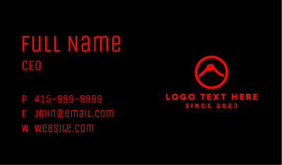 Red Volcano Emblem Business Card Image Preview