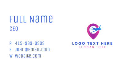 Travel Plane Airline Business Card Image Preview