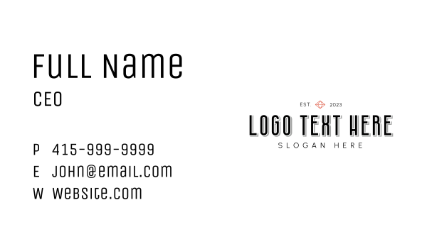 Corporate Professional Wordmark Business Card Design Image Preview